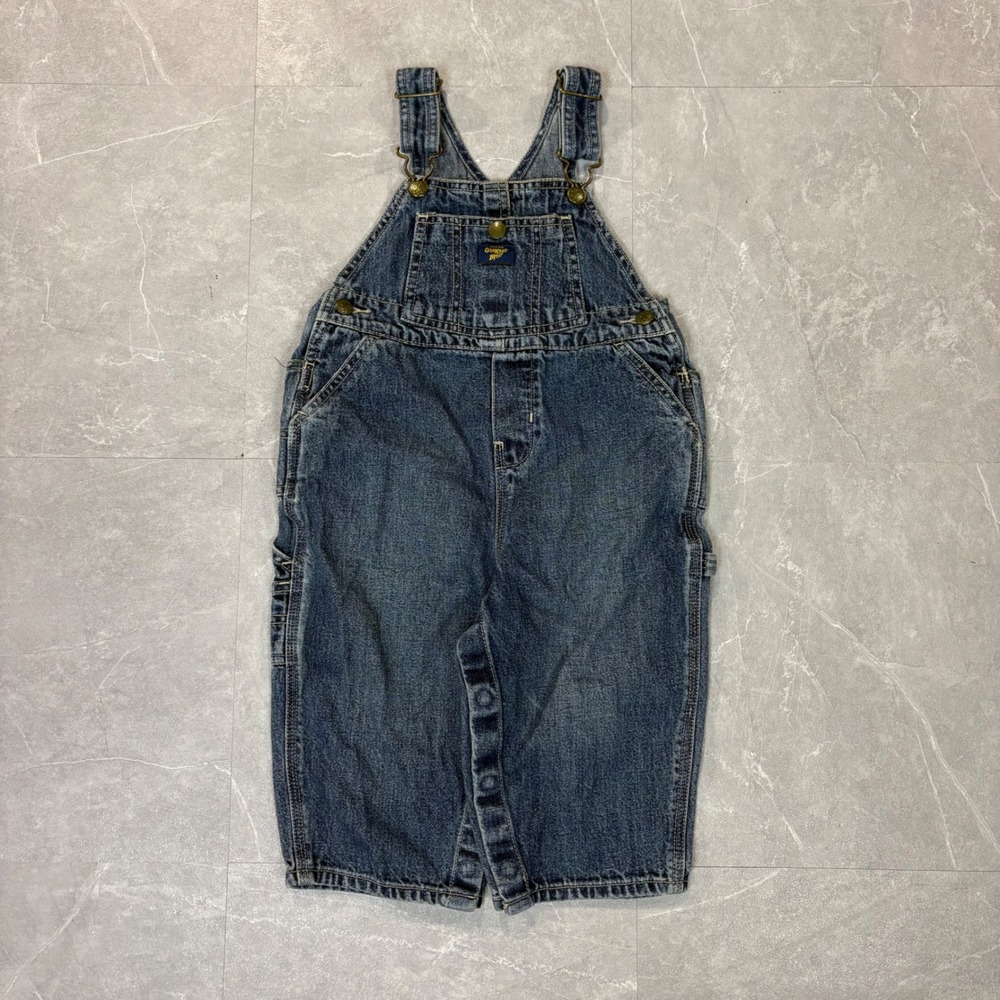 OshKosh Bgosh Kids 18 Months Denim Carpenter Bib Overalls Medium Wash 4505
